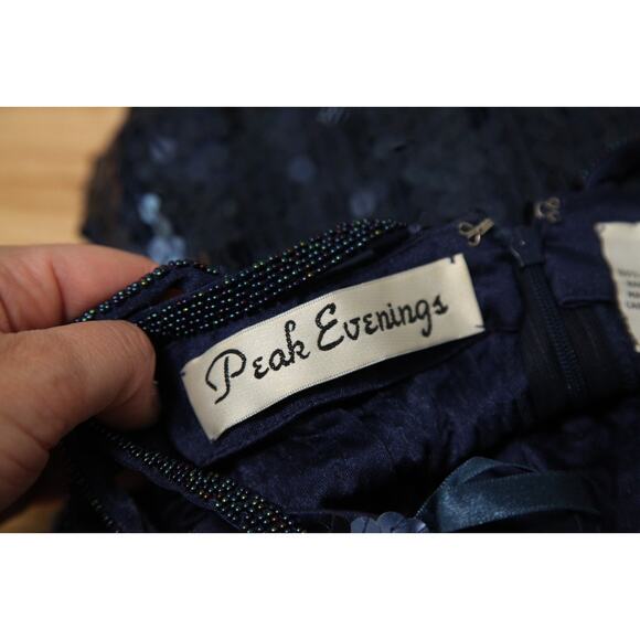 Vintage Size 4 Prom Dress Y2K Sequins Column Glam Beaded Bodycon Formal Elegant - Picture 7 of 15